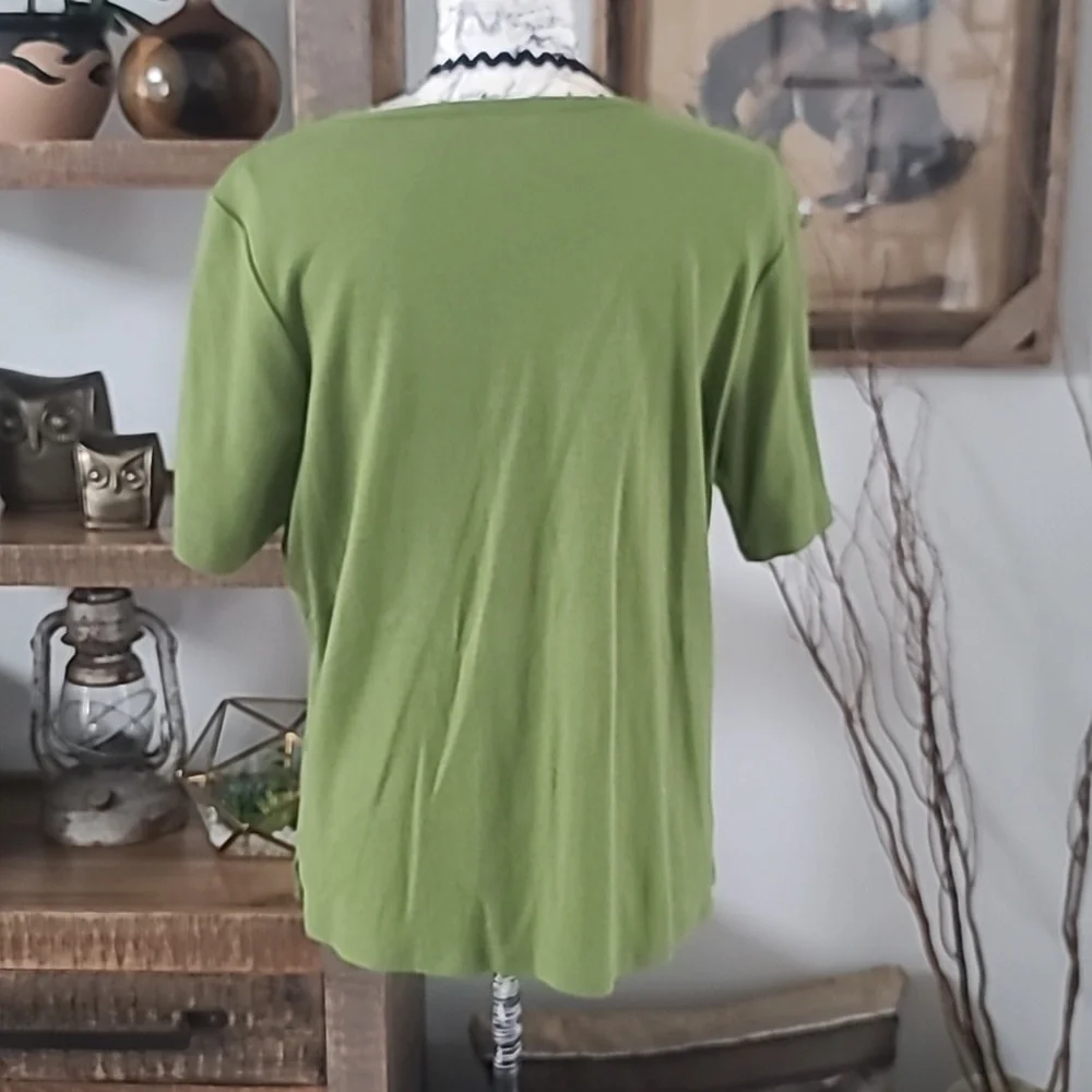 Quacker Factory Embellished Olive Green Women's Jacket & Top Set